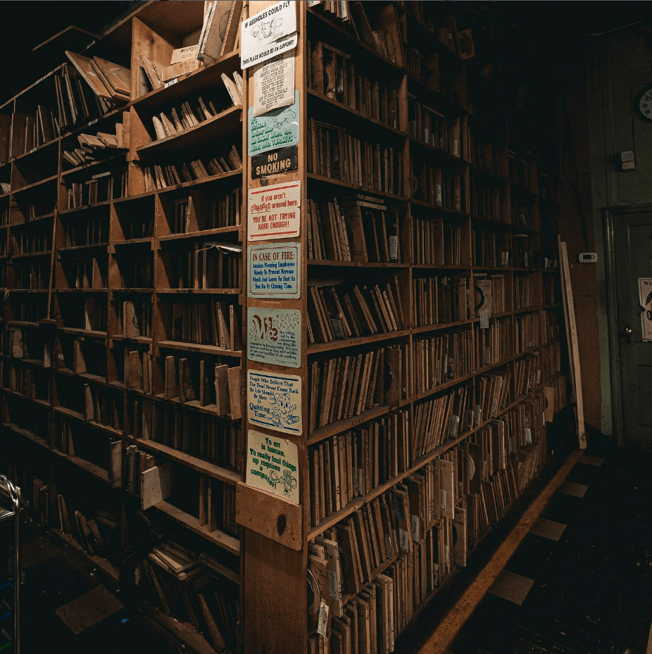 Shelves full of shims and gaskets