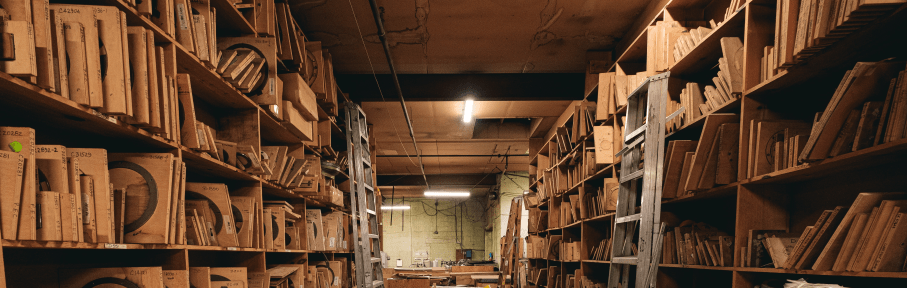 Artus shelves in factory