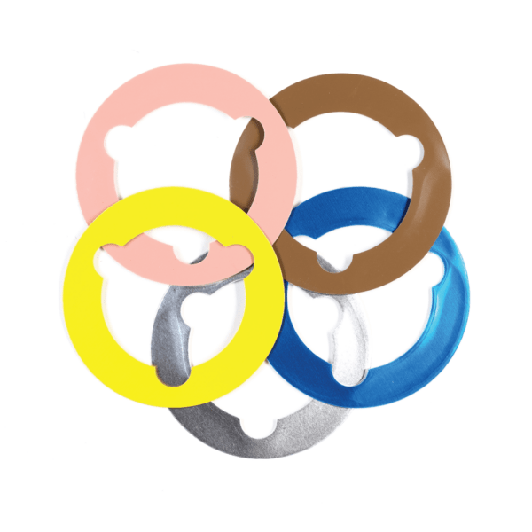 Five different thickness shims